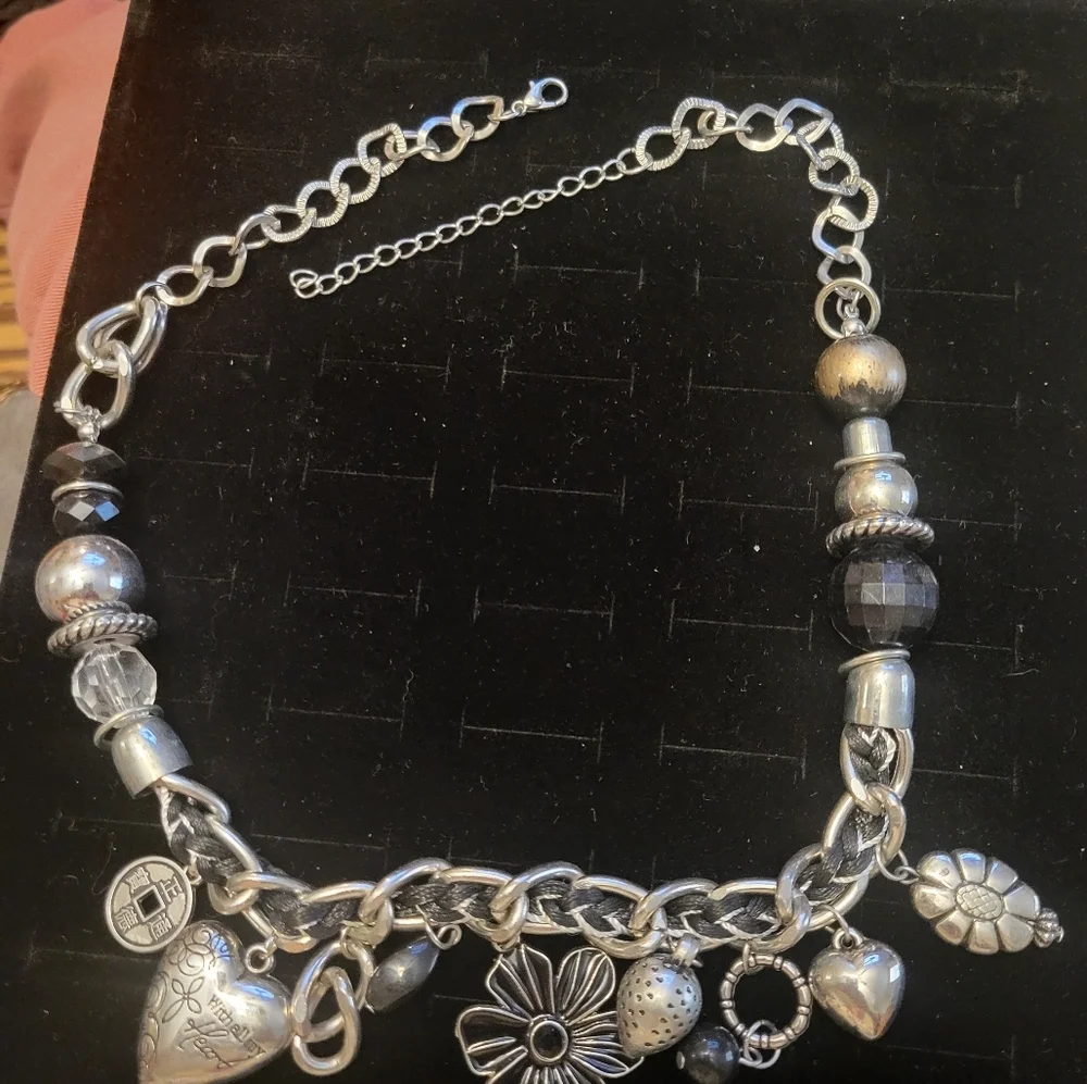 Silver Charm Necklace 22.5in